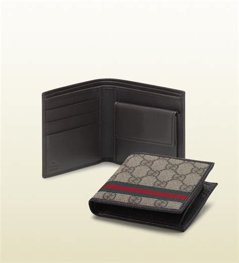 mens gucci wallet with coin pocket|Gucci micro guccissima men's wallet.